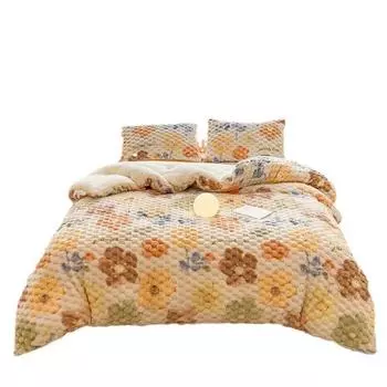 Толстое и теплое зимнее одеяло из овечьей шерсти 110x150cm 1.5kg бланшированные миндальные