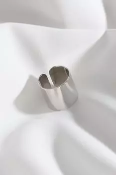 Толстое шарнирное кольцо серебряного цвета