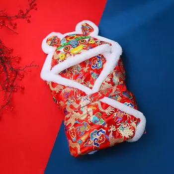 Толстое теплое китайское пеленальное одеяло для новорожденного - осень и зима 90x90 cm