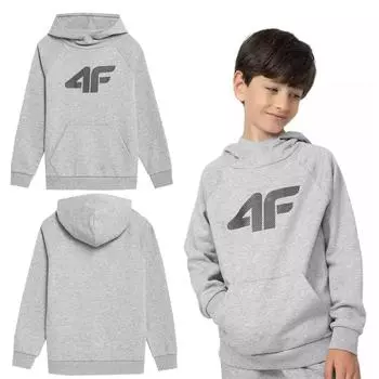 Толстовка 4F 4FJSS23TSWSM220 Ярко-серая M220 122 года серый