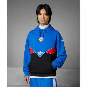 Толстовка Adidas Mufc с капюшоном черная синяя Ip5545 S