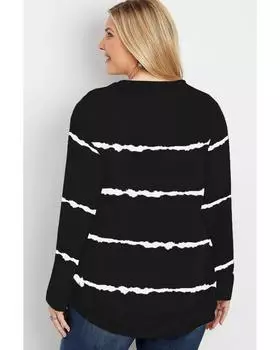 Толстовка Azura Exchange с принтом тай-дай в полоску 5X чёрный