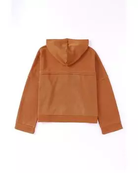 Толстовка Azura Exchange с пуговицами и отделкой в стиле пэчворк 2XL оранжевый