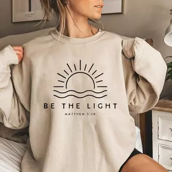 Толстовка Be The Light, рубашка Amazing Grace, рубашка Believe, футболки с рисунком Self Love, толстовки унисекс с круглым вырезом, толстовки с капюшоном S чёрный