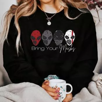 Толстовка Bring Your Masks Серия Devils Night Свитер Толстовка Penelope Douglas Пуловер The Four Horsemen Толстовка Bookish L чёрный