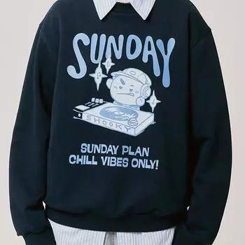 Толстовка BT21 SHOOKY BASIC темно-синяя (M-L) M