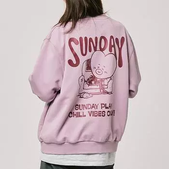 Толстовка BT21 TATA BASIC Фиолетовая (M-L) M
