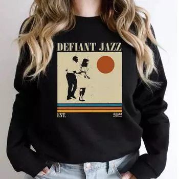 Толстовка Defiant Jazz Футболка Severance TV Show 90-х годов Винтажная толстовка с капюшоном Унисекс с круглым вырезом Уютный подарок для поклонников научной фантастики Пуловер S темно-зеленого