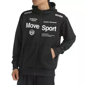 Толстовка Descente Light Smooth Sweat с капюшоном на молнии, эластичная, для тренировок и бега ST4FSW41M L [Move Sports] BK00(ST4FSW41M)