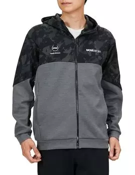 Толстовка Descente с застежкой-молнией и защитой SHIELD по всему периметру с рисунком MVSP, ветрозащитная, сохраняющая тепло, эластичная, впитывающая пот, для тренировок, размер S [Move Sports] (Оба