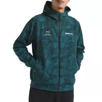 Толстовка Descente с застежкой-молнией SHIELD Allover Pattern MVSP ветрозащитная, сохраняющая тепло, эластичная, впитывающая пот, для тренировок, размер L [Move Sports] (и то и другое