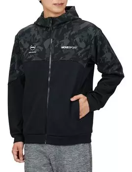 Толстовка Descente с застежкой-молнией SHIELD Allover Pattern MVSP ветрозащитная, сохраняющая тепло, эластичная, впитывающая пот, для тренировок S [Move Sports] (и то и другое