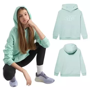 Толстовка для девочек 4FJWSS24TSWSF0921 4F мятного размера 128 синий