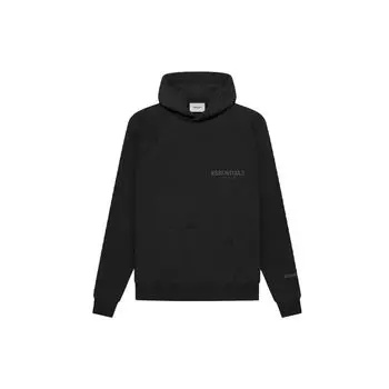 Толстовка Fear of God Essentials на флисовой подкладке и свитшот унисекс с буквенным принтом, черный FOG-FW21-156