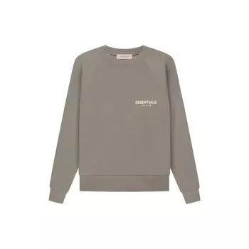 Толстовка Fear of God Essentials с круглым вырезом, флисовой подкладкой и логотипом на груди, мужские топы, серо-серый цвет FOG-SS22-266 L