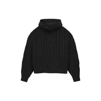 Толстовка Fear of God Essentials вязаная толстовка темно-черные мужские топы 192BT234390F XL