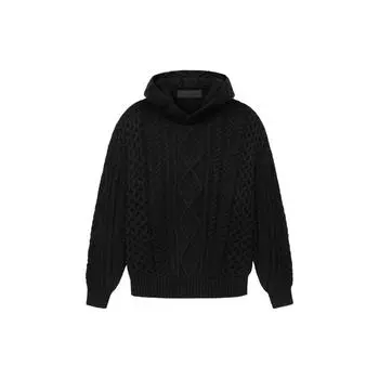 Толстовка Fear of God Essentials вязанная толстовка темно-черные мужские топы 192SP234390F S