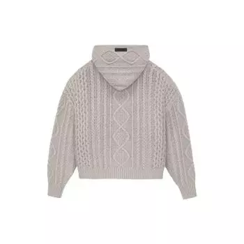 Толстовка Fear of God Essentials вязанной вязки Silver Cloud Мужские топы Серый 192BT234392F S