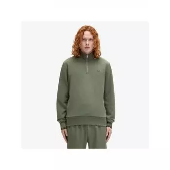 Толстовка Fred Perry с застежкой-молнией на половину длины, зеленый, Afpm2433574 W49 M