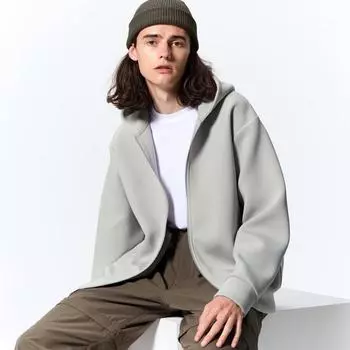 Толстовка GU by Uniqlo с капюшоном и двухсторонней застежкой-молнией