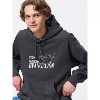 Толстовка Gu By Uniqlo Sweat Pull Evangelion 08 DARK GRAY/XS