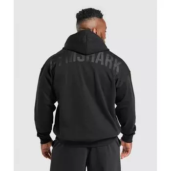 Толстовка Gymshark Power Zip Up с капюшоном, черная A1c1o Bb2j L