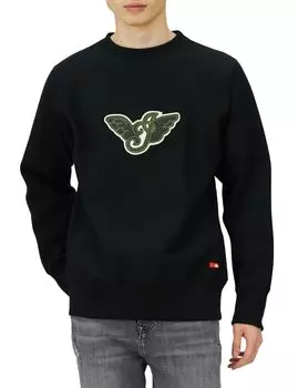 Толстовка Heavyweight Sweatshirt Felt Feather Patch Black [Индийский] чёрный