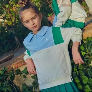 Hedge Kids Теннисный клуб Свитшот на молнии с воротником Hts21tm59g Iv Ivory/145