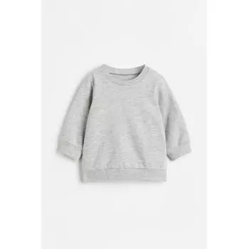 Толстовка HM Cotton светло-серого меланжа