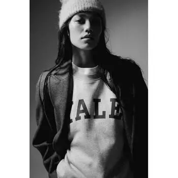 Толстовка HM Design светло-серая меланжевая Yale