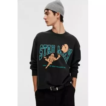 Толстовка HM Loose Fit Print с капюшоном Black Star MMx XS