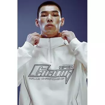 Толстовка HM Loose Fit Zip Top Scuba Sweatshirt White Apex XS