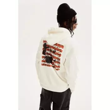 Толстовка HM Regular Fit с капюшоном белая с Микки Маусом M