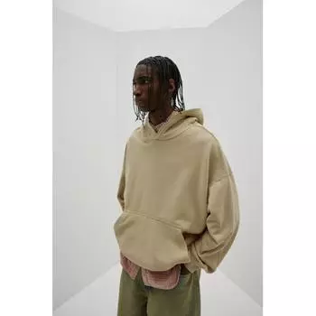 Толстовка HM с капюшоном свободного кроя бежевого цвета XS