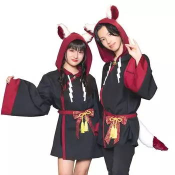 Толстовка Inari для косплея на Хэллоуин, детская, унисекс, 150 см, черная [прозрачный камень] COSCHU!