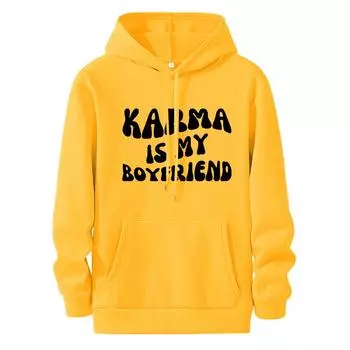 Толстовка Karma Is My Boyfriend с капюшоном в стиле Midnights Meet Me At Midnight Lyric Hodoies Kawaii Harajuku Tops S светло-серый