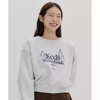 Толстовка KEDS Weekender с рисунком KD2POF4101FWTM WHITEMELANGE/090