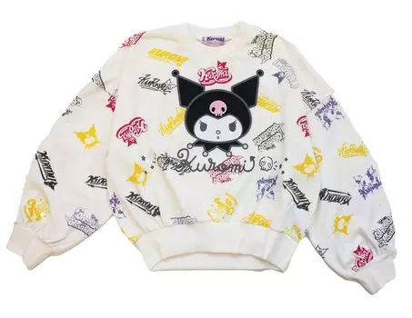 Толстовка Kuromi All Over Pattern Girls [Sanrio] Off-White