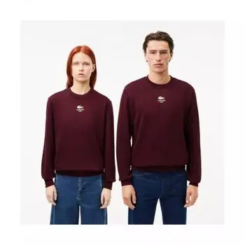 Толстовка LACOSTE Public Casual с круглым вырезом [бордовый] 00S