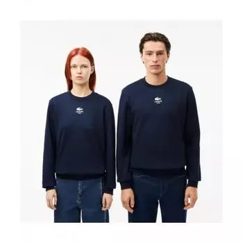 Толстовка LACOSTE Public Casual с круглым вырезом [Темно-синий] 0XS