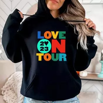 Толстовка Love on Tour Модные толстовки Толстовка HS Bible HS Love on Tour Толстовка Aesthetic HS Concert Толстовка Повседневная толстовка S темно-синий