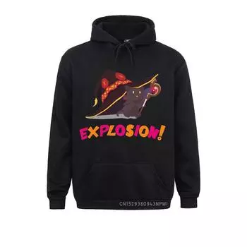 Толстовка Megumin Konosuba Chomusuke Explosion Hoodie Awesome Pullover Unisex Graphic Long Sleeve Sportswear