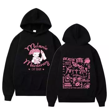 Толстовка Melanie Martinez Cry Baby для мужчин Винтажные толстовки с капюшоном Уличная одежда Графические толстовки Флисовая уличная одежда M
