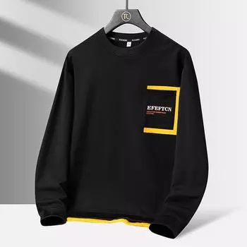 Толстовка Модная свободная повседневная рубашка с круглым вырезом и длинными рукавами XXXXXL