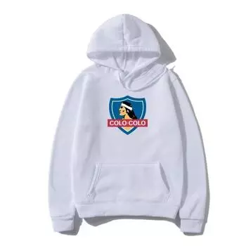 Толстовка мужская Colo Colo Чили Верхняя одежда Летняя модная верхняя одежда Camiseta Football Futbol Soccer Blanco Y Negro S белый