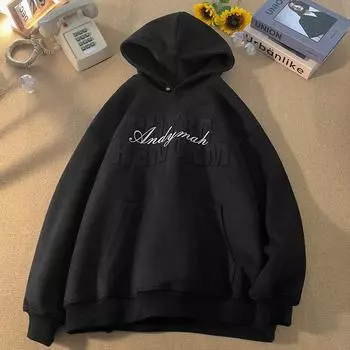 Толстовка мужская модная брендовая замшевая куртка с капюшоном весна новый американский стиль ретро свободный повседневный пуловер топ M светло-зеленый