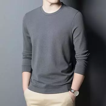 Толстовка мужская осенняя новая футболка с длинными рукавами мужская нано флисовая деловая мужская рубашка Douyin тот же стиль M