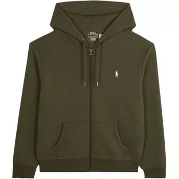 Толстовка мужская Polo Ralph Lauren с вышивкой логотипа, на молнии, с капюшоном, с длинным рукавом, зеленая 710881517-051 S