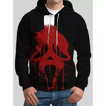 Толстовка мужская с капюшоном с принтом льва 3D, повседневная, осень-зима, пуловер с изображением животного и волка, с капюшоном, длинный рукав, модная спортивная толстовка S