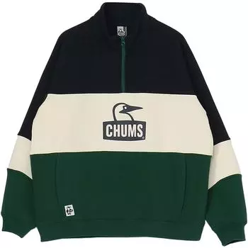 Толстовка Myton Panel Half Zip Top Green [Chums] Мужская зелёный